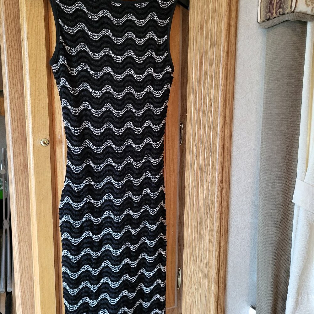 Black dress with silver design